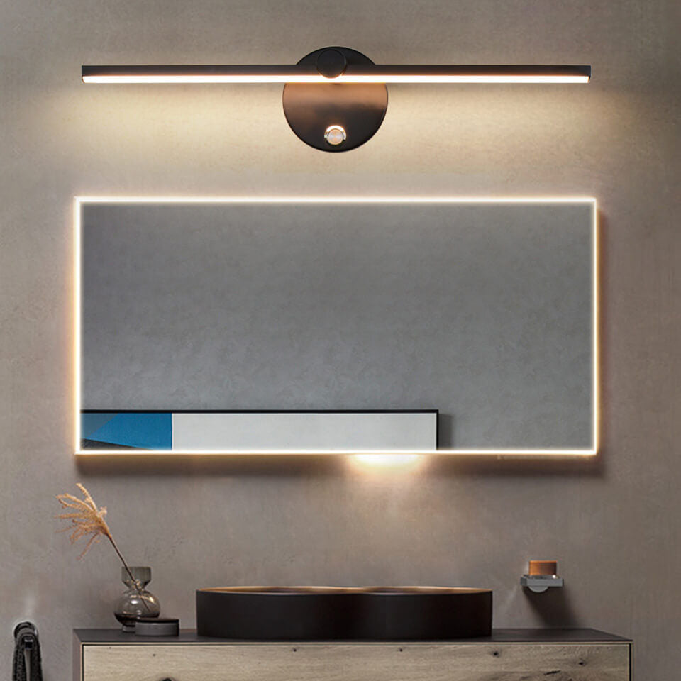 LED Mirror Wall Light Rotatable Aluminium Bar Wall Lamp with Optional Switch Minimalist Bathroom Vanity Light for Mirror | Bedside and Hallway