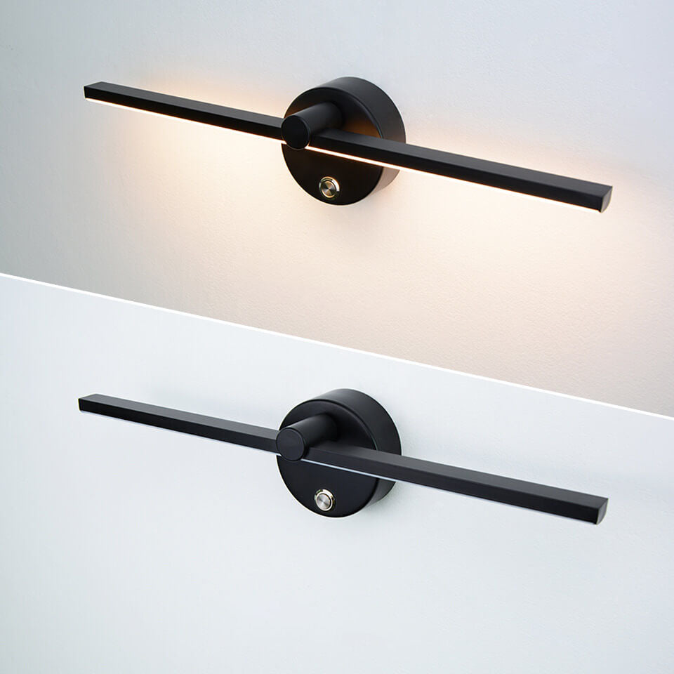 LED Mirror Wall Light Rotatable Aluminium Bar Wall Lamp with Optional Switch Minimalist Bathroom Vanity Light for Mirror | Bedside and Hallway