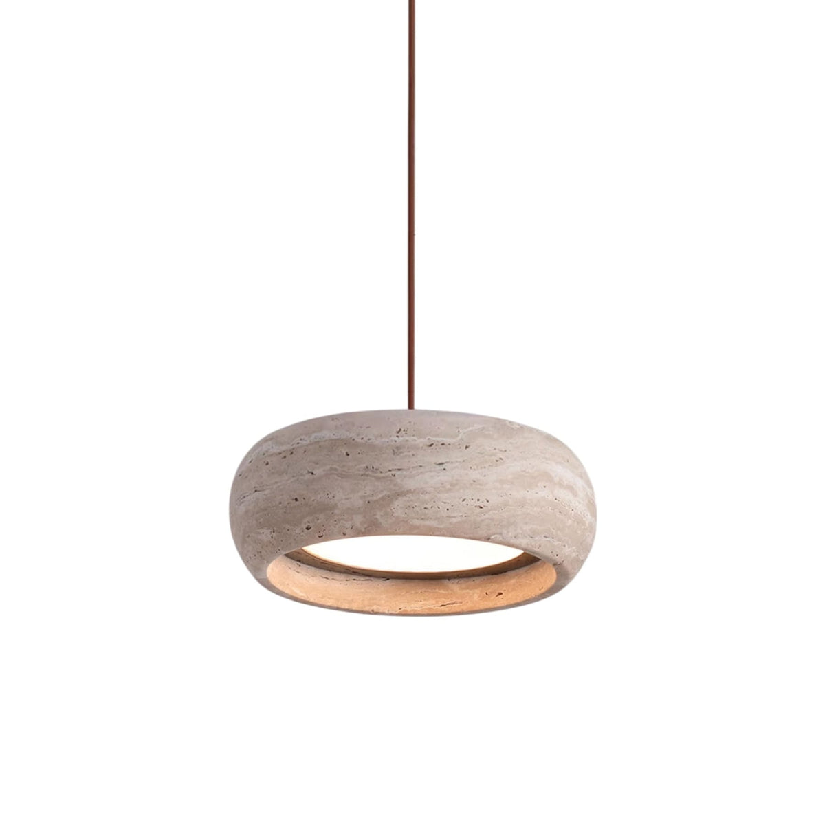 Modern Travertine Stone Pendant Light With Dimmable Remote Control — Ashbury Home & Living