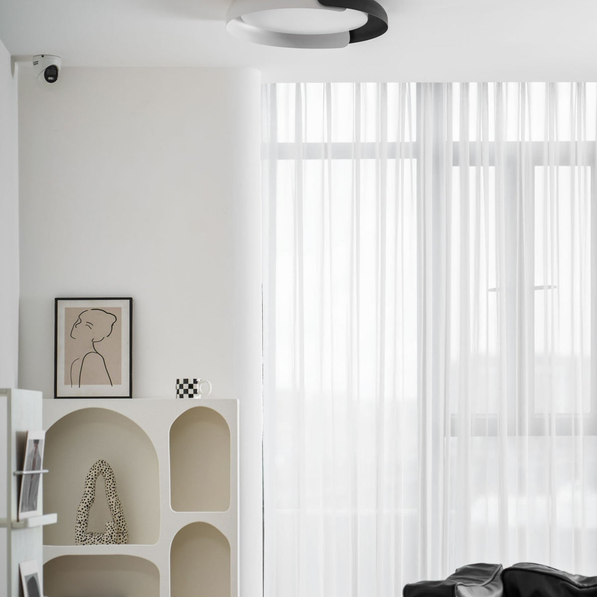Modern Wood Flush Mount Ceiling Light for Living Room — Ashbury Home & Living