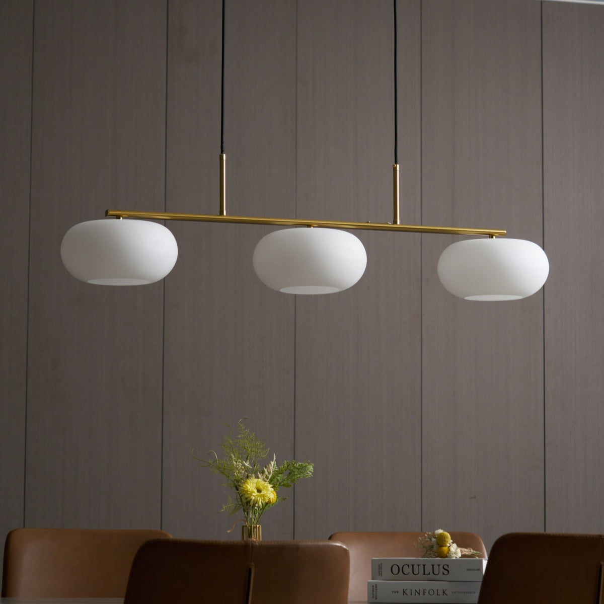Modern Glass Pendant Light With Tri-Colour LED Glow — Ashbury Home & Living