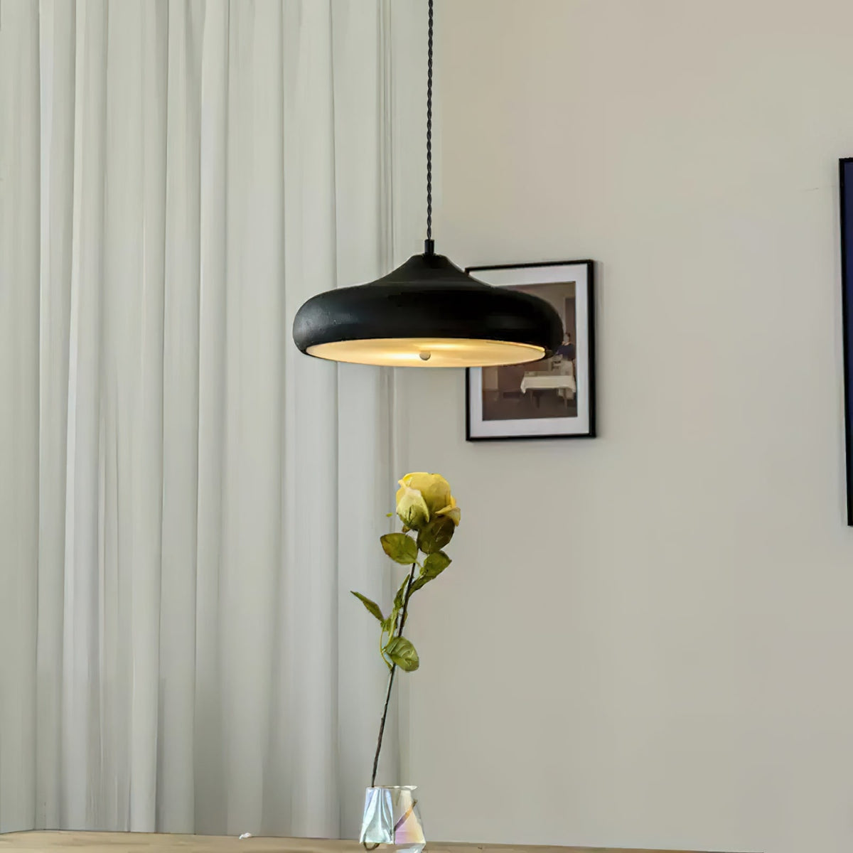 Contemporary Iron Pendant Light With Warm LED Glow — Ashbury Home & Living