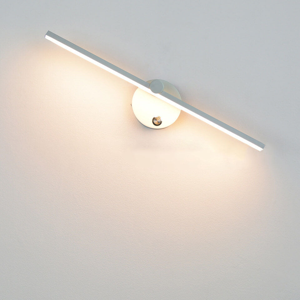 LED Mirror Wall Light Rotatable Aluminium Bar Wall Lamp with Optional Switch Minimalist Bathroom Vanity Light for Mirror | Bedside and Hallway