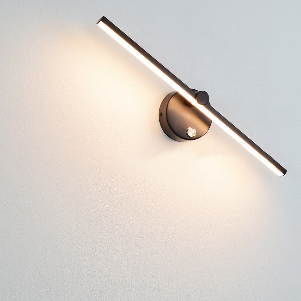 LED Mirror Wall Light Rotatable Aluminium Bar Wall Lamp with Optional Switch Minimalist Bathroom Vanity Light for Mirror | Bedside and Hallway