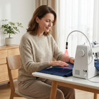 Magnetic Laser Guide Light for Sewing Machines Flexible Gooseneck Stitch Line Projector USB Powered Quilting Seam Guide Crosshair | Line or Dot