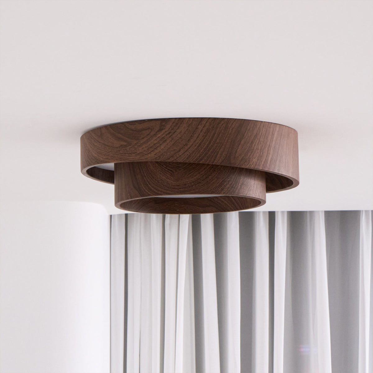 Scandinavian Wood Flush Mount Ceiling Light for Living Room — Ashbury Home & Living