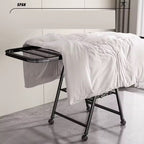 Folding Clothes Drying Rack on Wheels Freestanding Metal Laundry Airer with Wing Rails Indoor and Outdoor Clothes Horse for Balcony | Bedroom