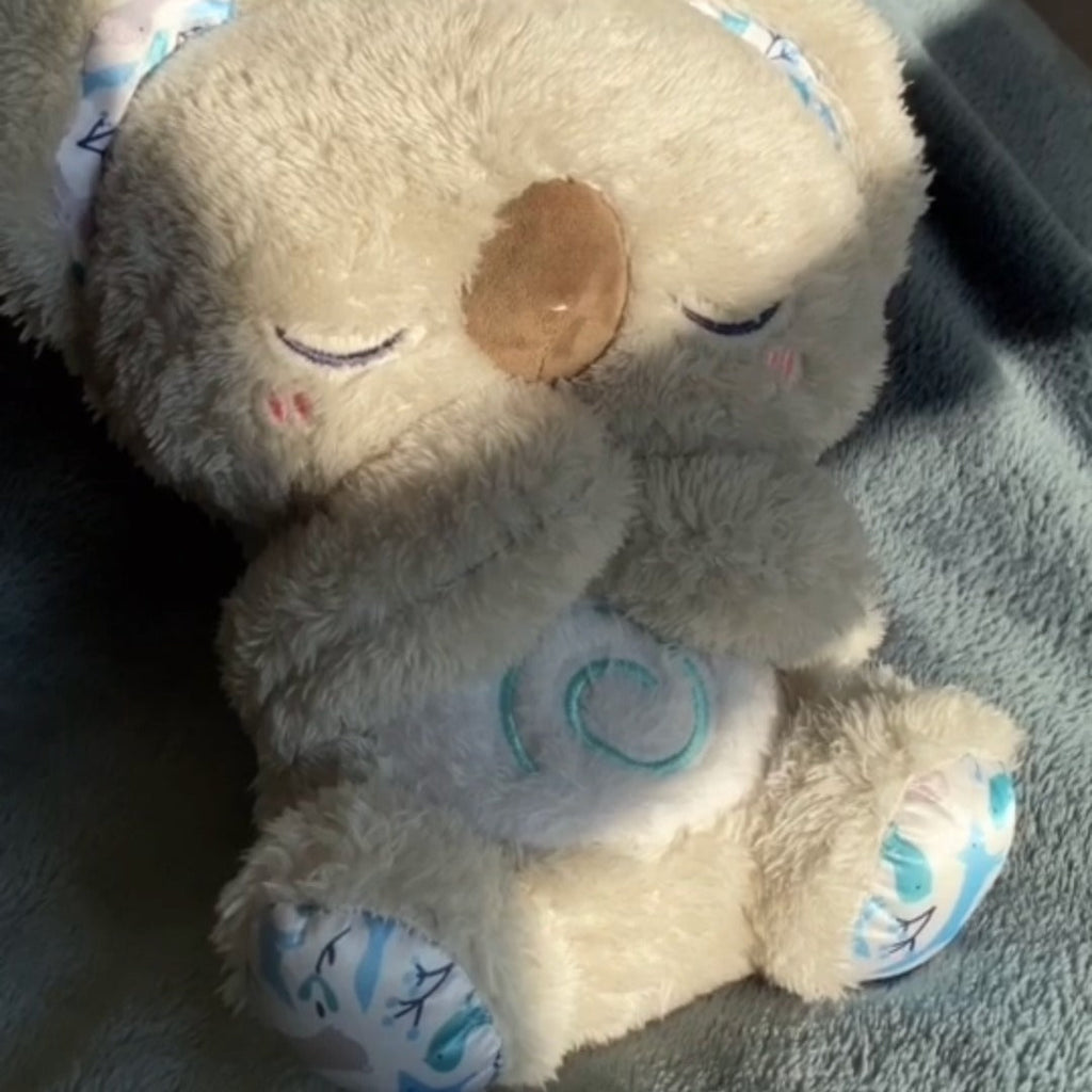 Breathing Koala Plush Sleep Soother Cuddly Toy with Rhythmic Breathing Motion | Soft Night Light and Soothing Sounds for Babies | Children and Adults