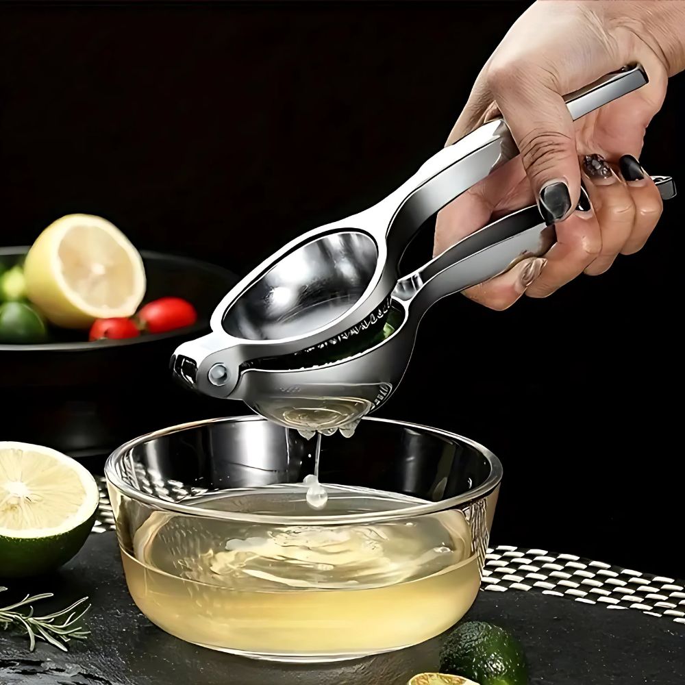 Stainless Steel Citrus Press Manual Lemon Squeezer with Long Handles Heavy Duty Hand Juicer for Lemons | Limes and Oranges