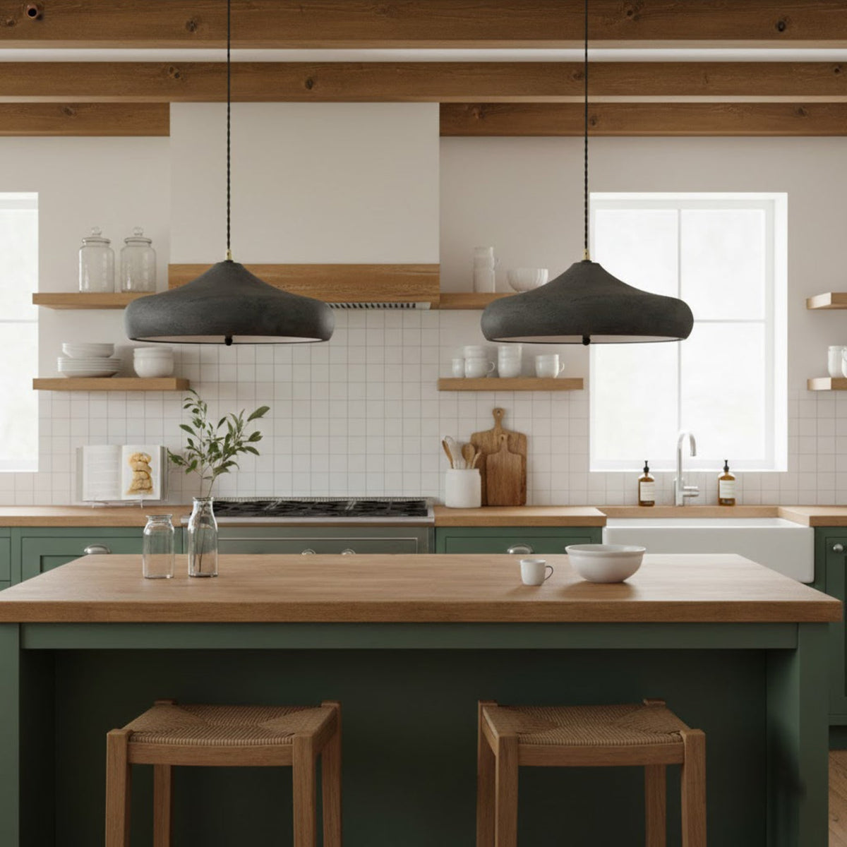Contemporary Iron Pendant Light With Warm LED Glow — Ashbury Home & Living