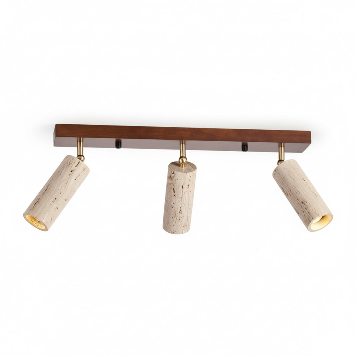 Modern Stone Linear Ceiling Light With Warm White Glow in Walnut Colour — Ashbury Home & Living
