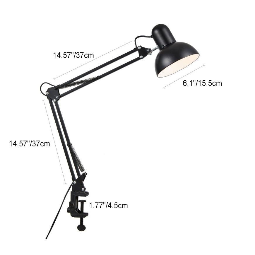 Clamp Desk Lamp Adjustable Swing Arm Metal Architect Lamp Clip On Reading Light for Desk | Bedside and Home Office