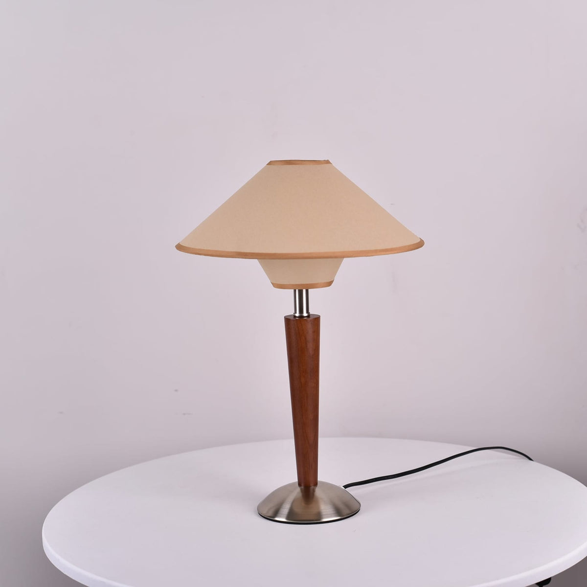 Modern Wood Table Lamp With Fabric Shade for Living Room — Ashbury Home & Living