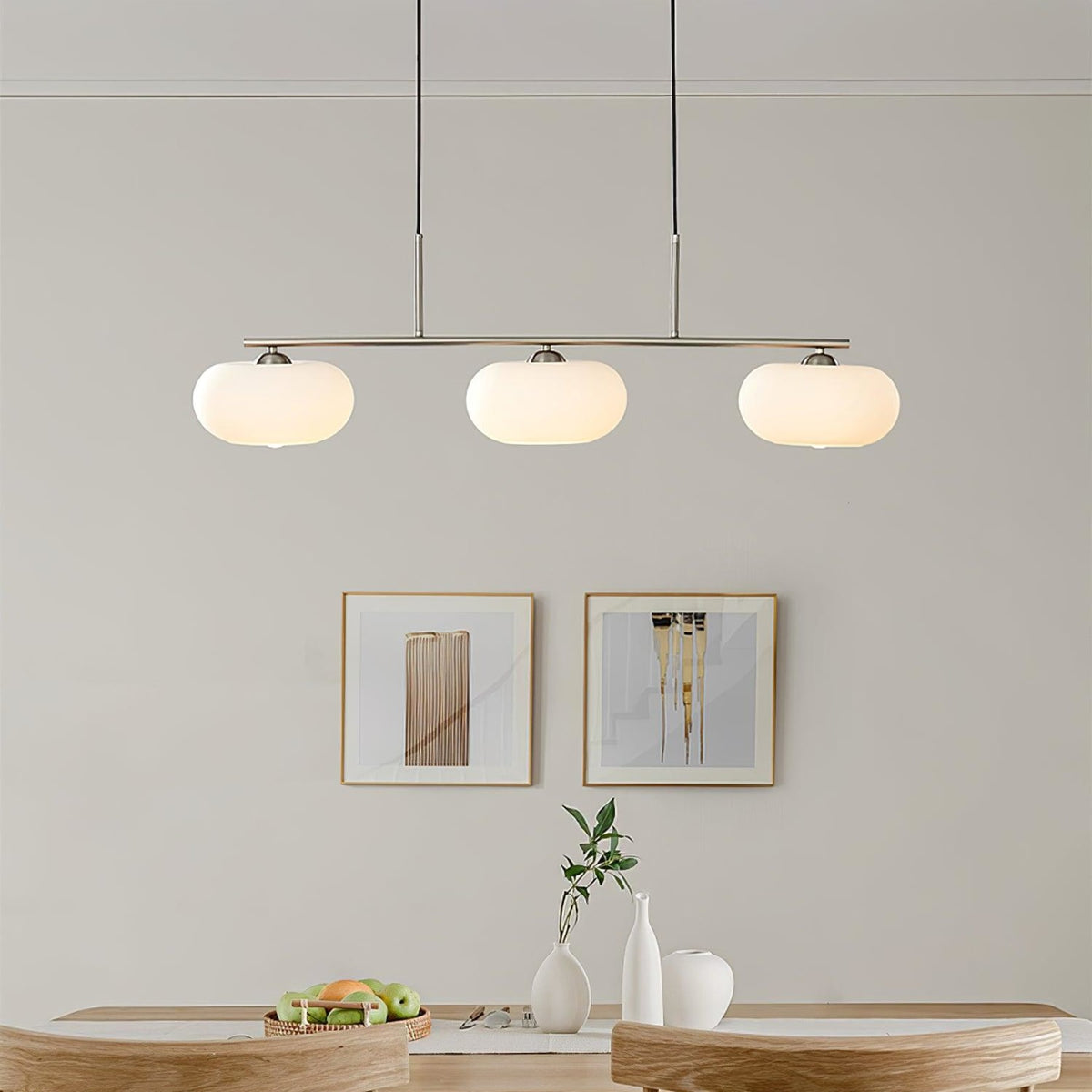 Modern Glass Pendant Light With Tri-Colour LED Glow — Ashbury Home & Living