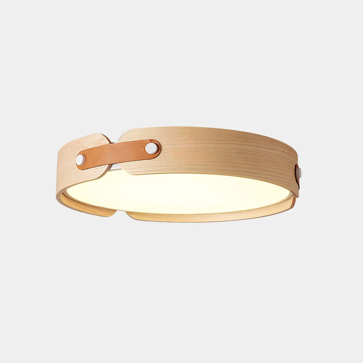 Scandinavian Wood Flush Mount Ceiling Light With Slim Low-Profile Design — Ashbury Home & Living