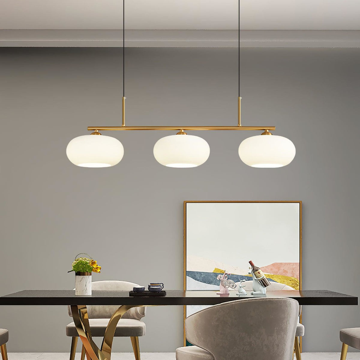 Modern Glass Pendant Light With Tri-Colour LED Glow — Ashbury Home & Living