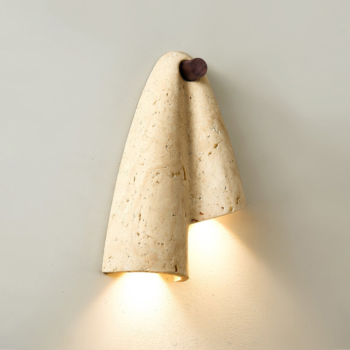 Modern Travertine Wall Light With Warm LED Glow — Ashbury Home & Living
