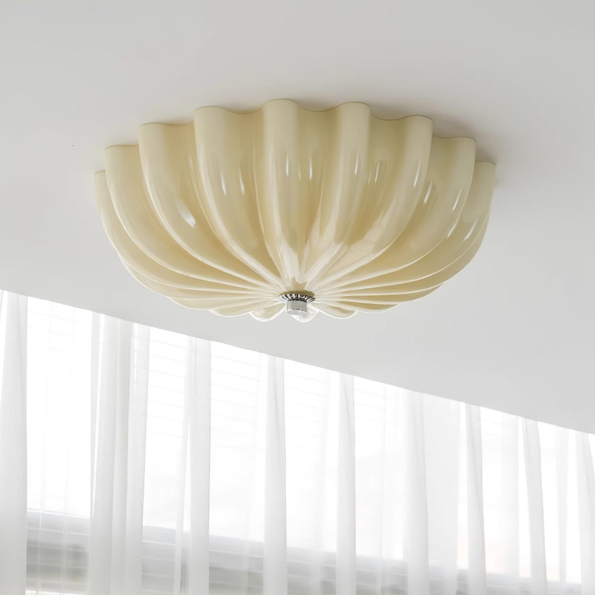 Vintage Glass Flush Mount Ceiling Light for Living Room — Ashbury Home & Living
