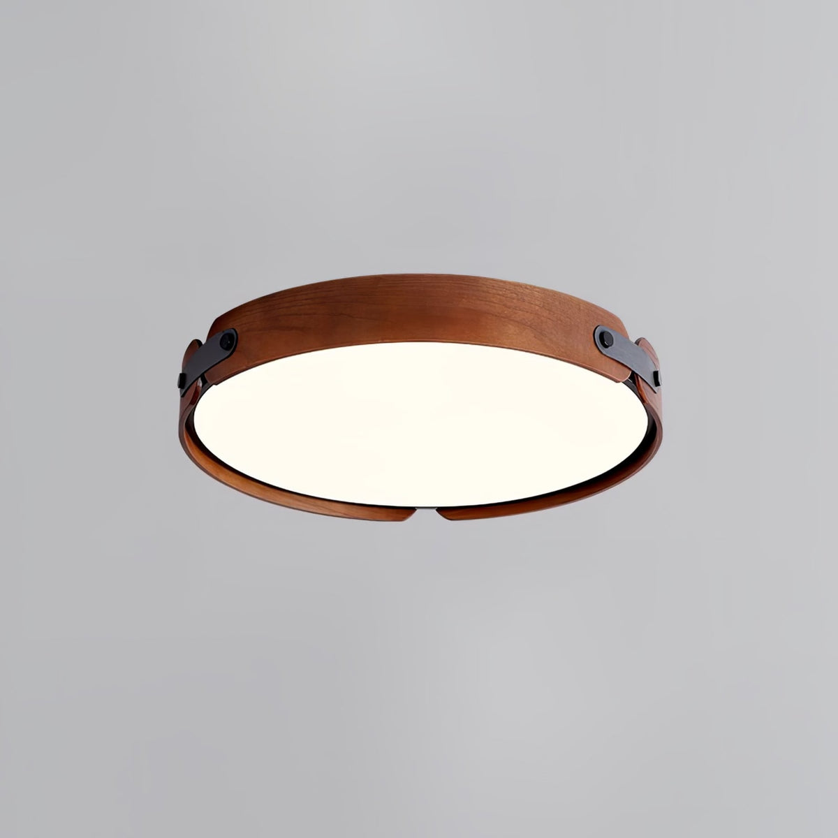 Scandinavian Wood Flush Mount Ceiling Light With Slim Low-Profile Design — Ashbury Home & Living