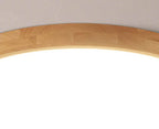 Solid Wood LED Ceiling Light Round Ultra Slim Flush Mount Ceiling Lamp Nordic Wooden Frame for Living Room and Bedroom