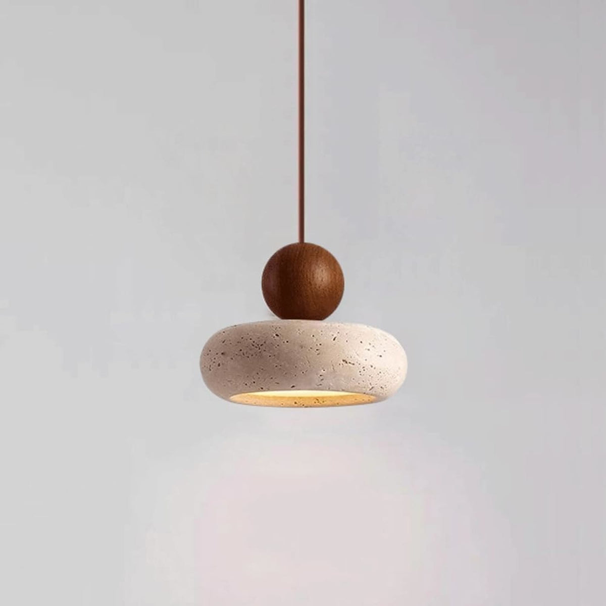 Modern Wood And Concrete Pendant Light With Warm LED Glow — Ashbury Home & Living