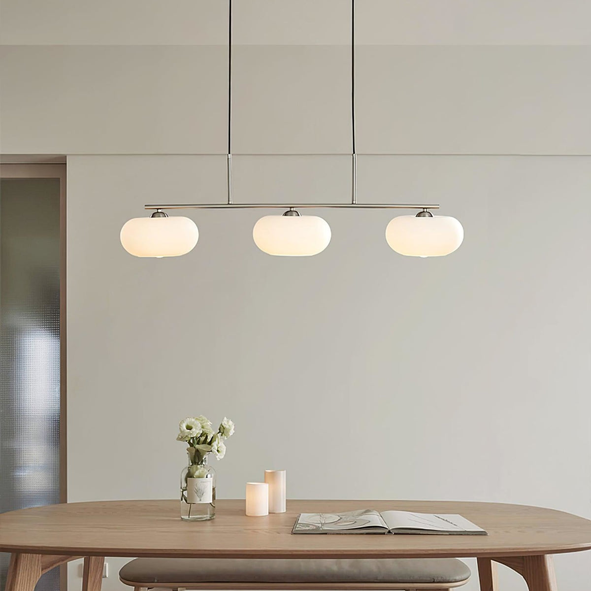 Modern Glass Pendant Light With Tri-Colour LED Glow — Ashbury Home & Living
