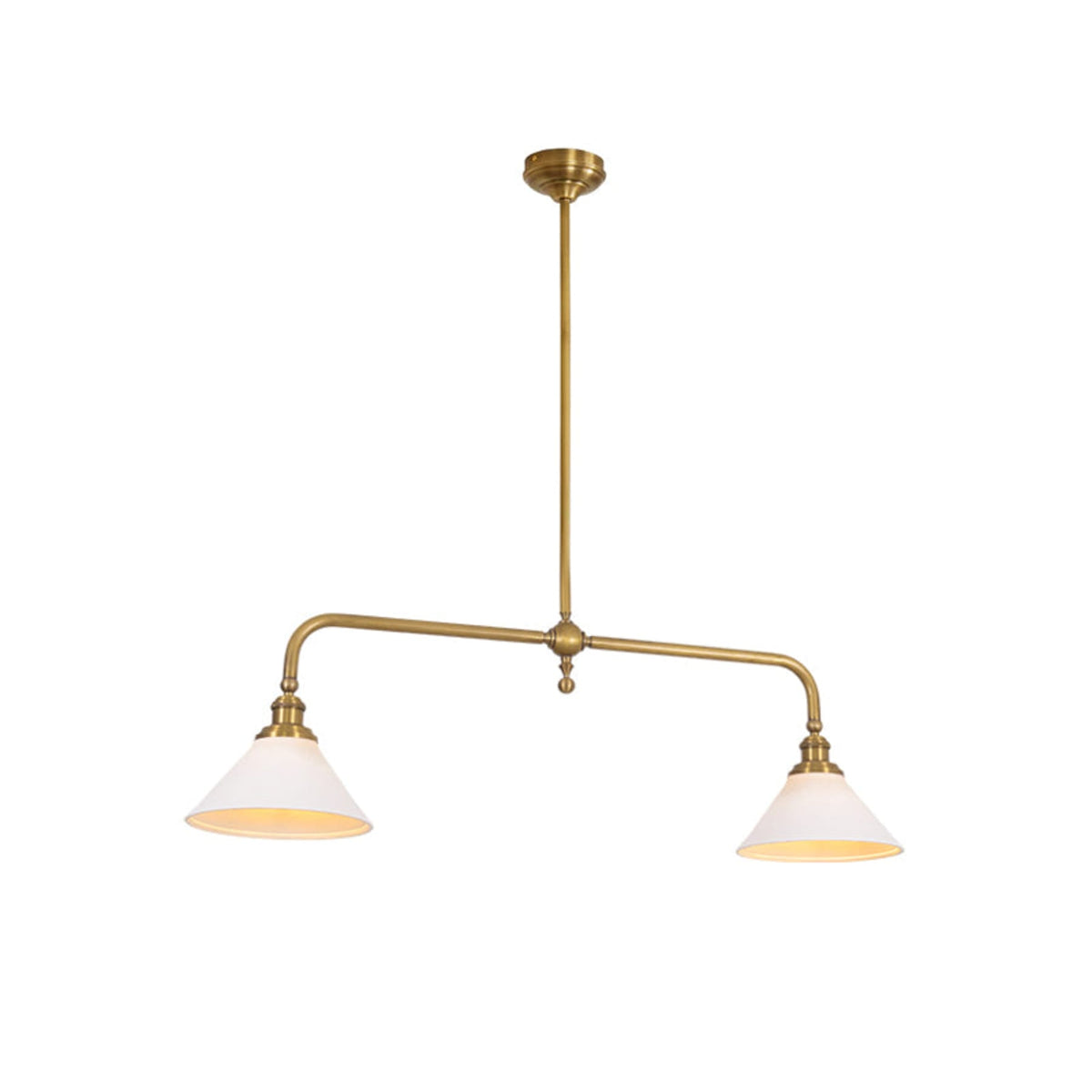 Modern Brass Pendant Light With Ceramic Shades for Dining Room — Ashbury Home & Living
