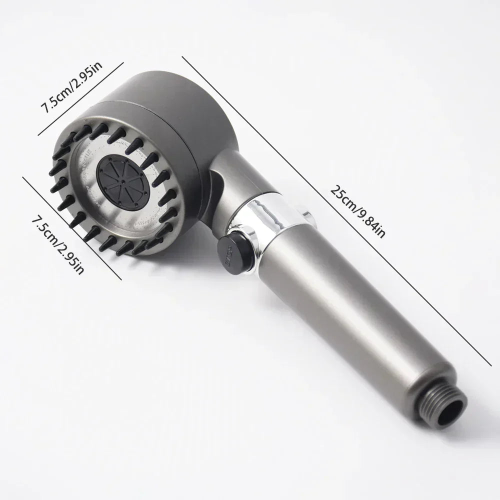 High Pressure Handheld Shower Head with Replaceable Filter Adjustable Massage and Rain Spray Modes Universal Fit for Low Water Pressure