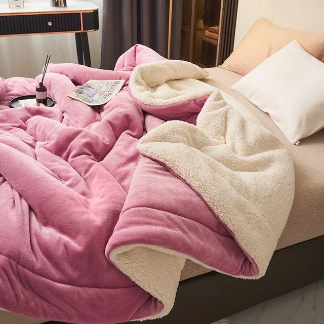 Sherpa Fleece Blanket Thick Warm Flannel Bed Blanket Double Sided Plush Throw Machine Washable Winter Blanket for Bedroom | Sofa