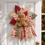 Christmas Door Hanger Sewing Kit Quilted Patchwork Wall Hanging DIY Craft Kit with Fabric | Templates and Instructions for Beginners