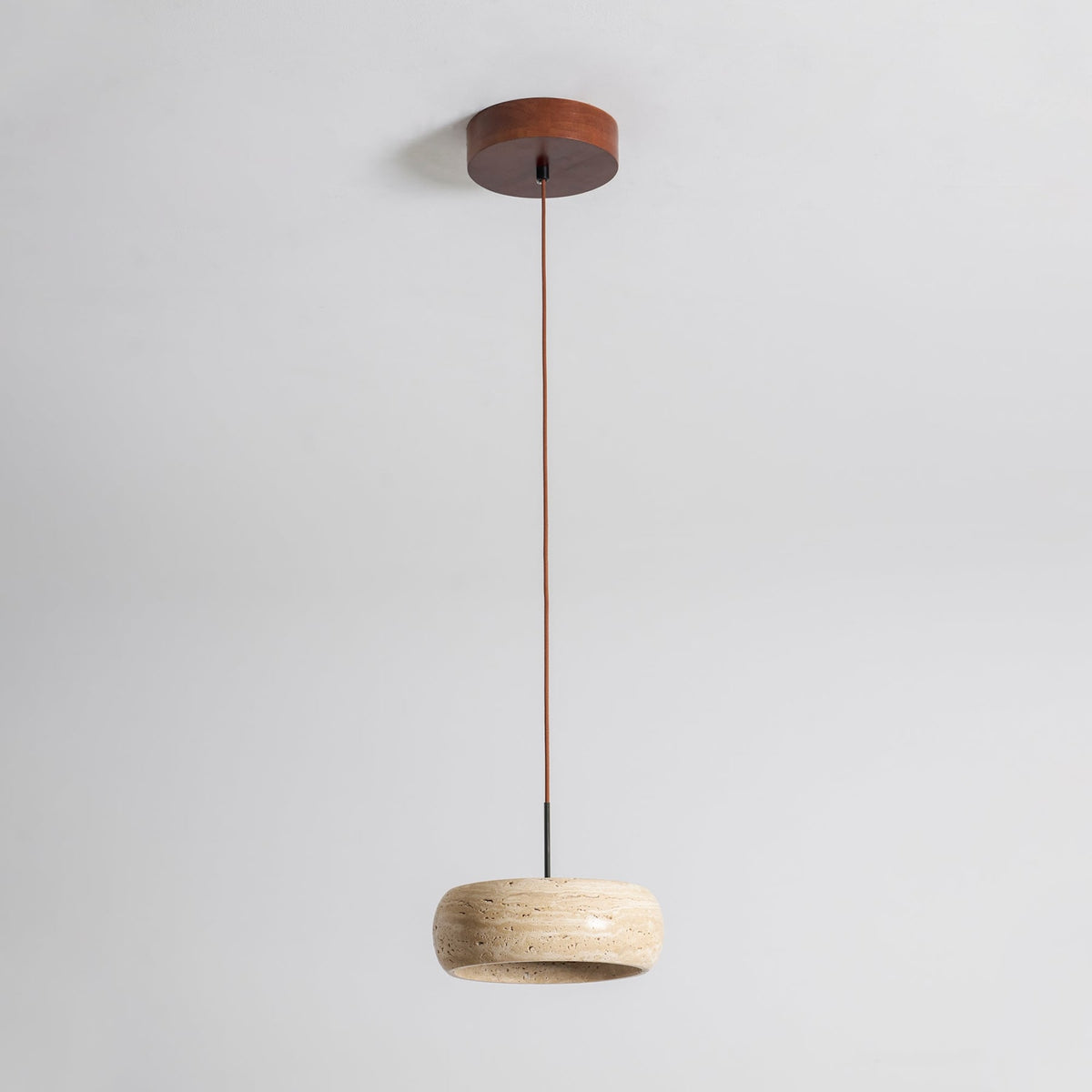 Modern Travertine Stone Pendant Light With Dimmable Remote Control — Ashbury Home & Living