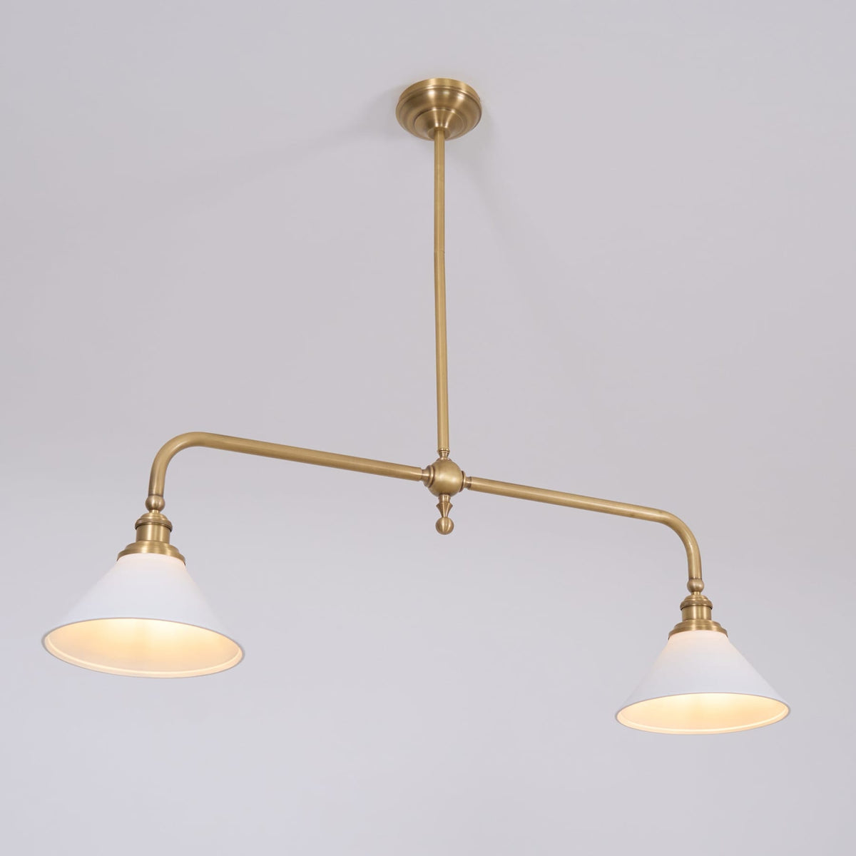 Modern Brass Pendant Light With Ceramic Shades for Dining Room — Ashbury Home & Living