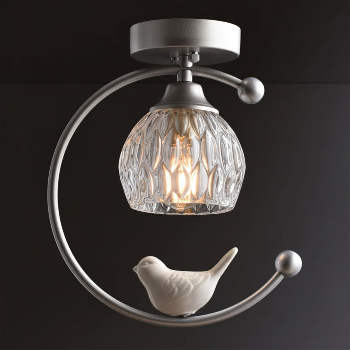 Contemporary Solid Brass Flush Mount Ceiling Light — Ashbury Home & Living