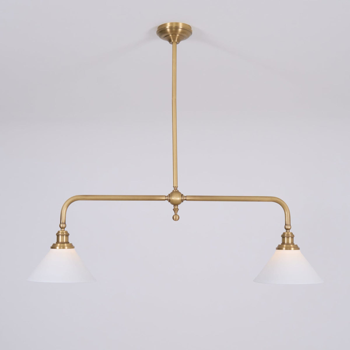 Modern Brass Pendant Light With Ceramic Shades for Dining Room — Ashbury Home & Living