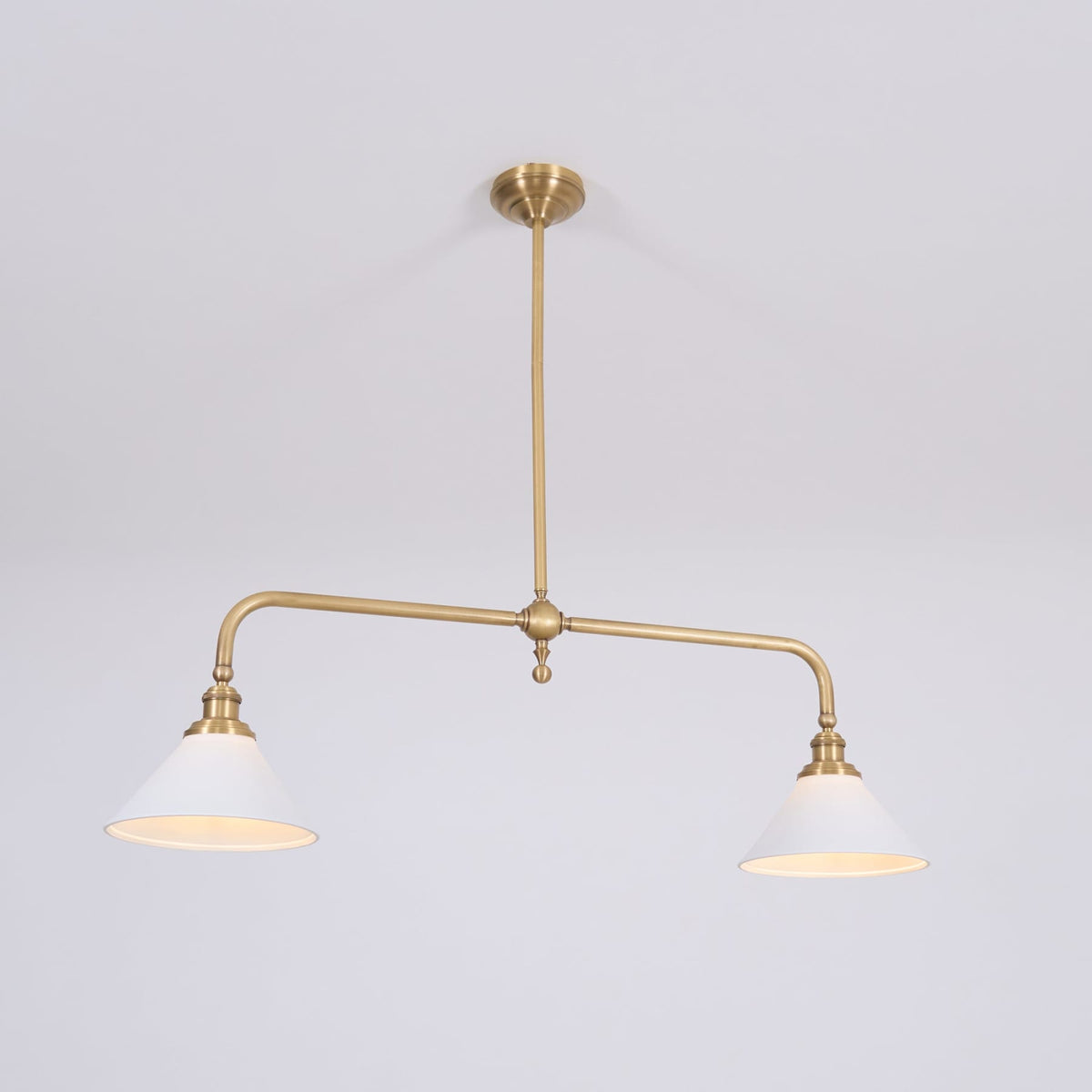 Modern Brass Pendant Light With Ceramic Shades for Dining Room — Ashbury Home & Living