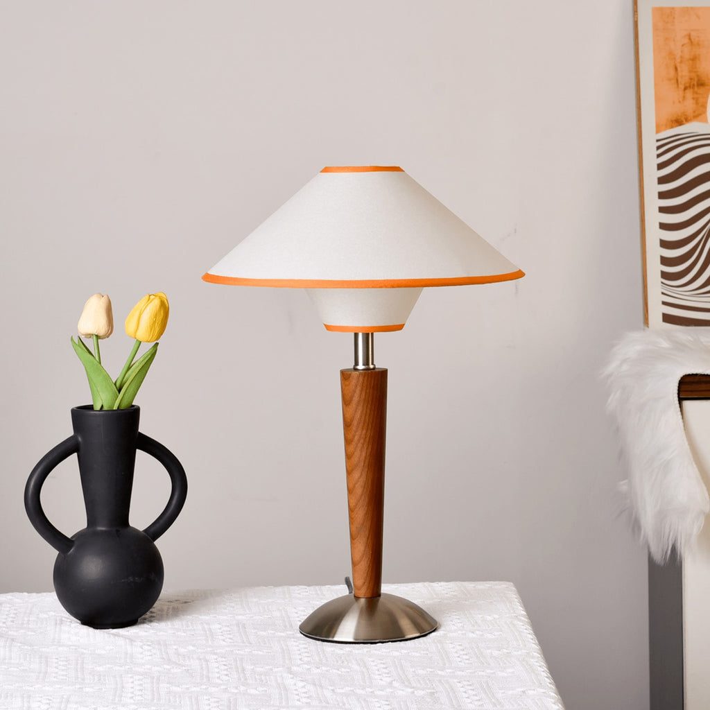 Modern Wood Table Lamp With Fabric Shade for Living Room — Ashbury Home & Living