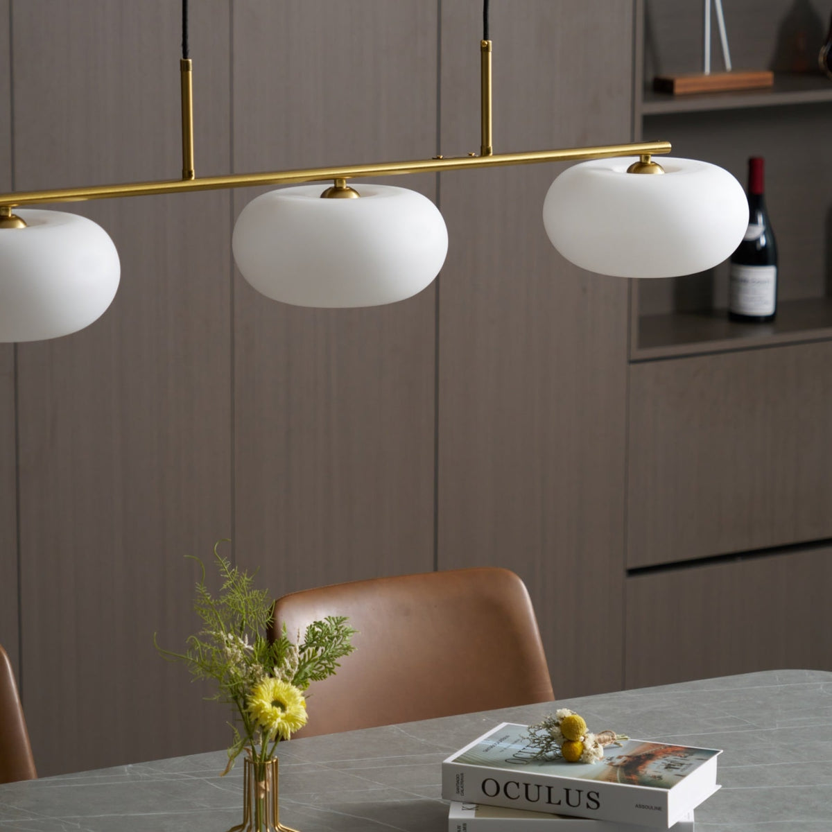 Modern Glass Pendant Light With Tri-Colour LED Glow — Ashbury Home & Living