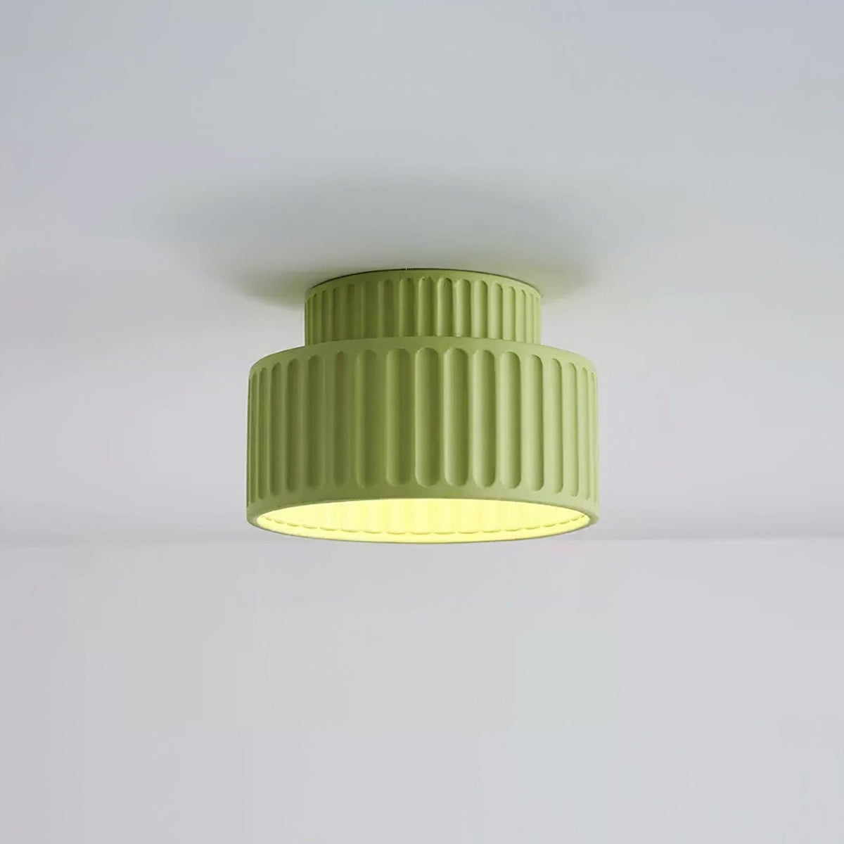 Modern Semi-Flush Ceiling Light for Living Room and Bedroom in Green — Ashbury Home & Living