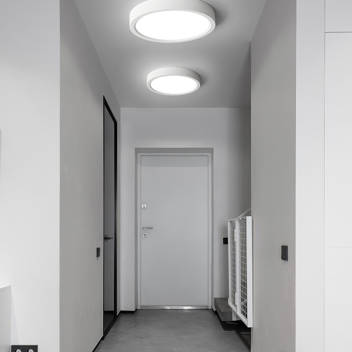 Minimalist Iron Flush Mount Ceiling Light With Slim Low-Profile Design — Ashbury Home & Living