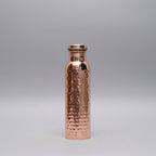 Hammered Copper Finish Water Bottle Stainless Steel Leak Proof Reusable Drinks Bottle with Screw Cap for Office | Yoga and Travel