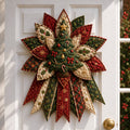 Christmas Door Hanger Sewing Kit Quilted Patchwork Wall Hanging DIY Craft Kit with Fabric | Templates and Instructions for Beginners