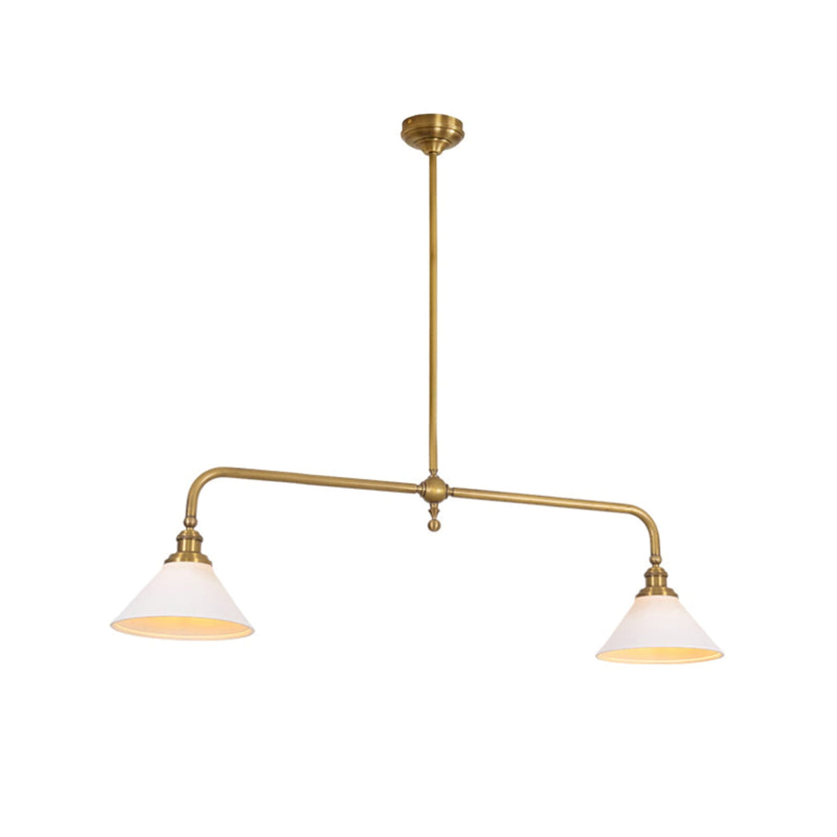 Modern Brass Pendant Light With Ceramic Shades for Dining Room — Ashbury Home & Living