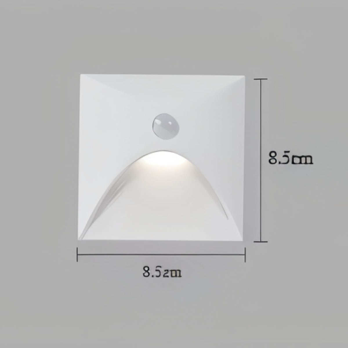 Contemporary Matte Metal Wall Light With Motion Sensor Option for Hallways in White — Ashbury Home & Living