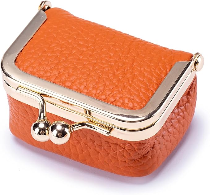 Mini Travel Jewellery Box Faux Leather Kiss Lock Jewellery Case with Ring Slots for Rings | Earrings and Necklaces