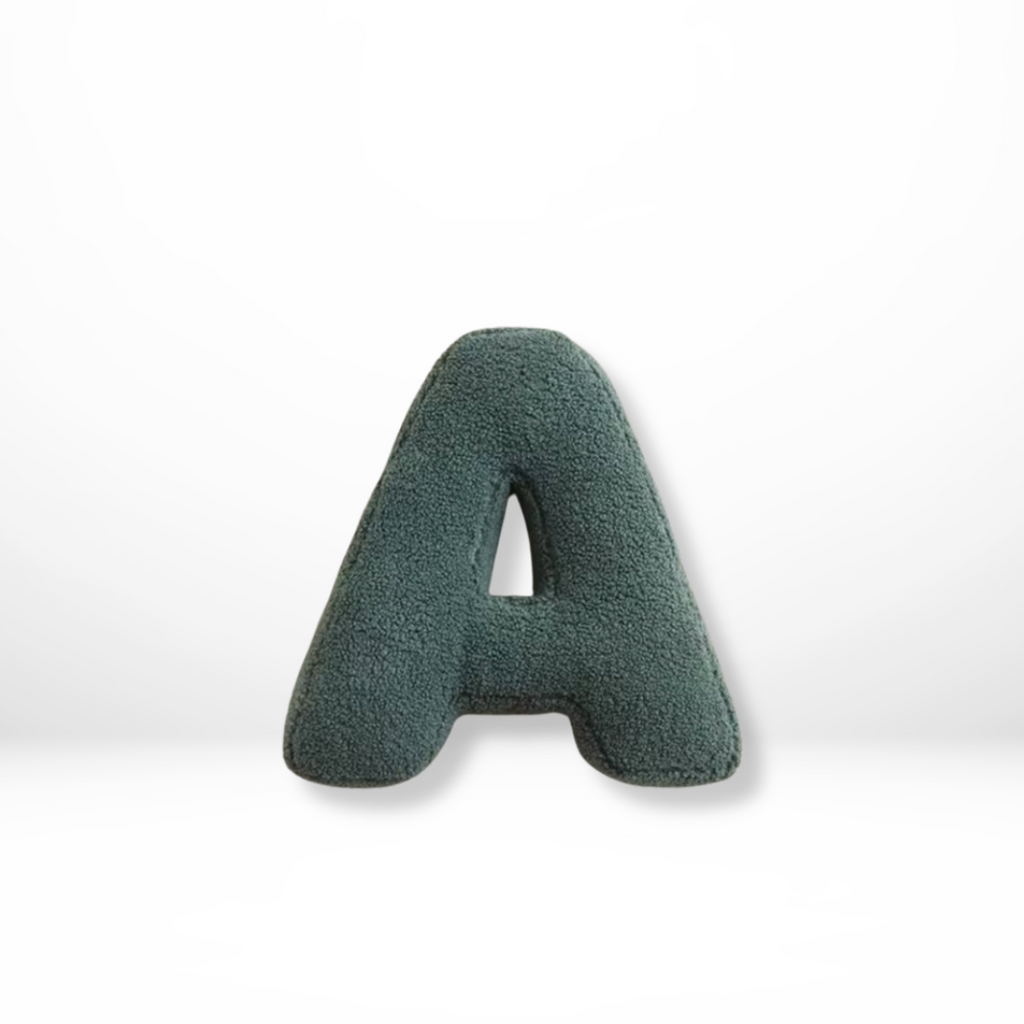 Alphabet Letter Cushion Soft Velvet Look Decorative Letter Pillow Personalised Initial Cushion for Sofa | Bed and Kids Room