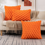 Soft Marshmallow Cushion Cover Plush Textured Faux Fur Pillowcase for Sofa