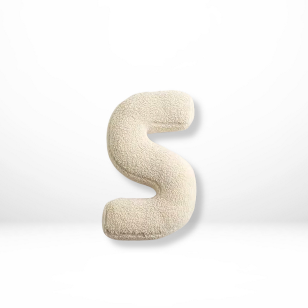 Alphabet Letter Cushion Soft Velvet Look Decorative Letter Pillow Personalised Initial Cushion for Sofa | Bed and Kids Room