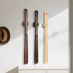 Long Handled Wooden Shoe Horn with Magnetic Wall Holder Extra Long Shoe Horn for Standing Use Hallway Shoe Aid for Boots | Trainers and Dress Shoes