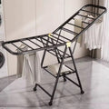 Folding Clothes Drying Rack on Wheels Freestanding Metal Laundry Airer with Wing Rails Indoor and Outdoor Clothes Horse for Balcony | Bedroom