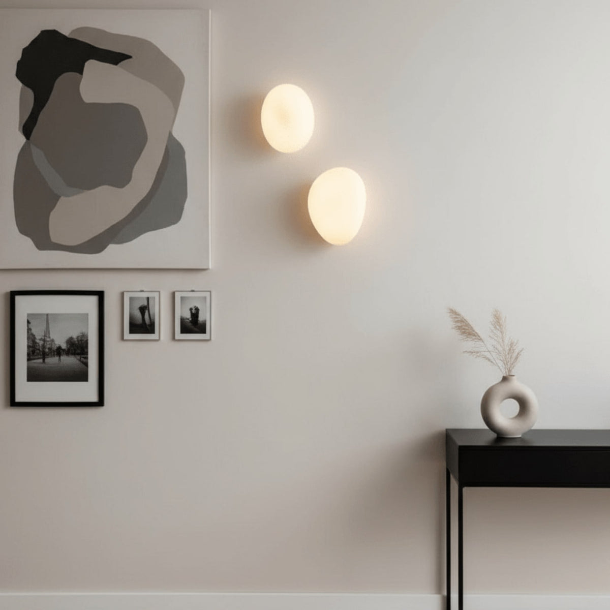 Modern Glass Wall Light With Warm Glass Shades — Ashbury Home & Living